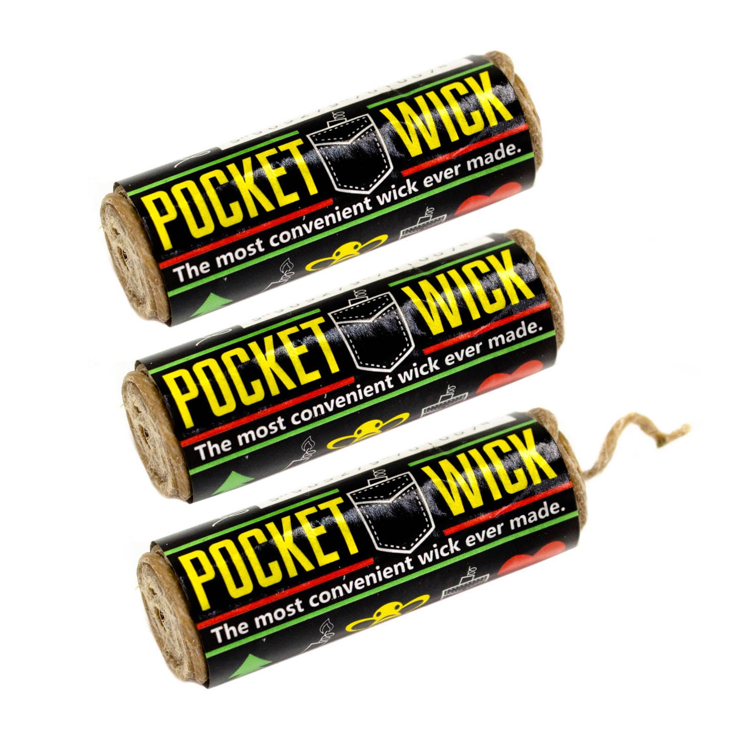 3 Pack Double Wrapped Hemp Wick Lighters (19 Feet of Wick Per Lighter) –  thehealthylighter