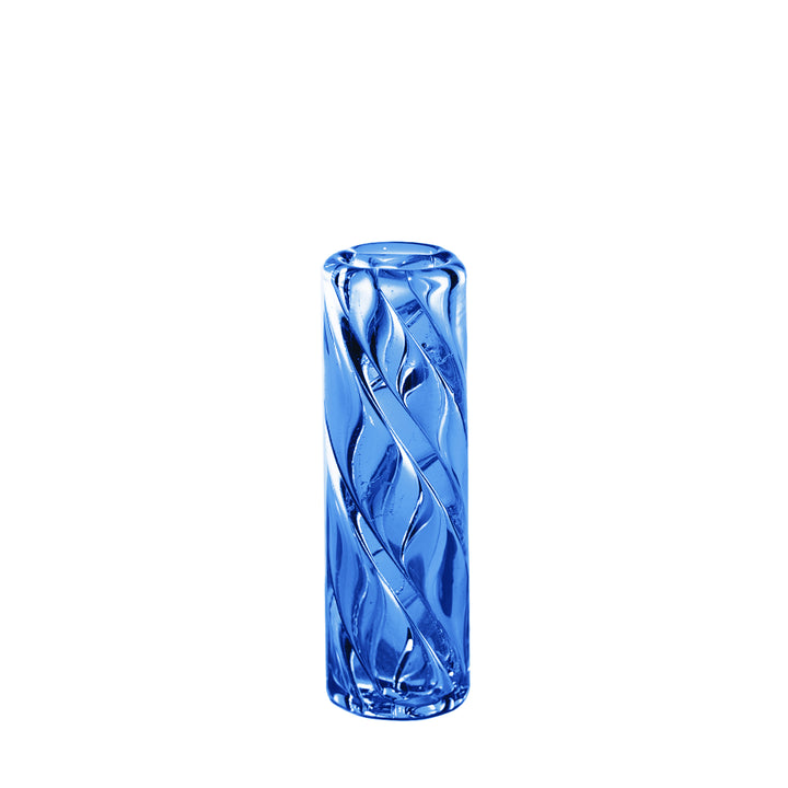 9mm spiral glass filter tip in blue