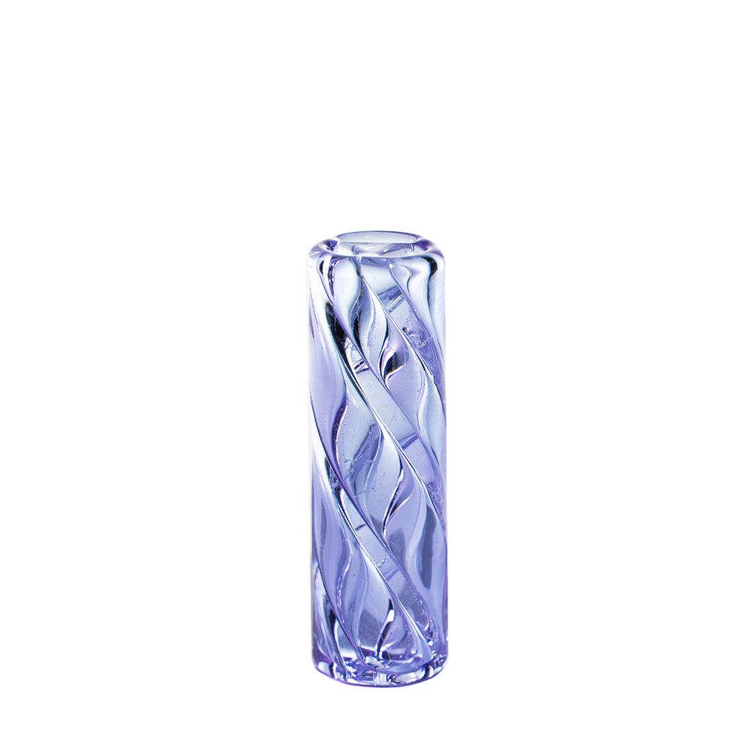 Lavender reusable 9mm spiral glass filter tip