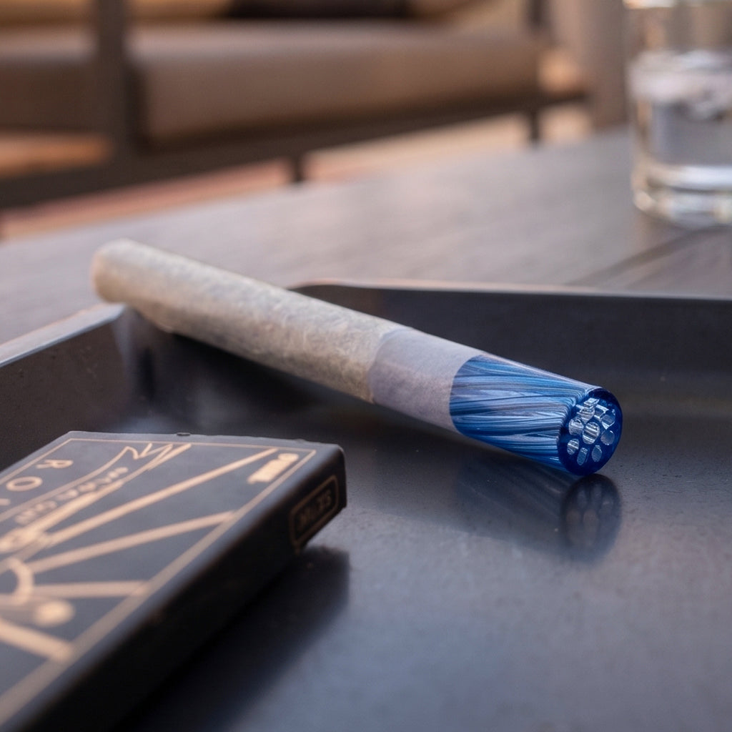 Borosilicate spiral glass filter tip for hand-rolled joints