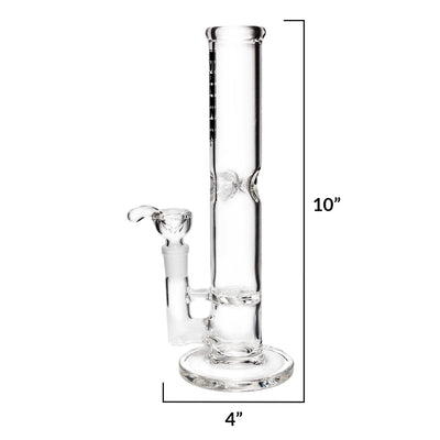 10" Straight Turbine Glass Water Bong